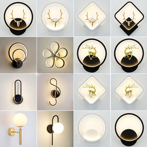 โคมไฟคริสตัล LED ติดผนังสีทองโคมไฟแก้วสำหรับห้องนอนห้องน้ำบ้านศิลปะตกแต่งหินติดผนังโคมไฟฝัง - Product Image 1