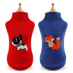 Suéter para mascotas, suéter de cuello alto para perros con patrón bordado, ropa para mascotas, suéteres cálidos de invierno para gatos y perros - Product Image 6