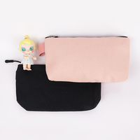 Étui à crayons en toile de dessin animé personnalisé grande fermeture à glissière en nylon pour papeterie sac de maquillage stockage cosmétique utilisation de cadeaux