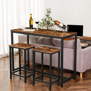 Bar <strong>Table</strong> With 2 Bar <strong>Stools</strong> <strong>and</strong> Breakfast Bar <strong>Table</strong> <strong>and</strong> <strong>Stools</strong> <strong>Set</strong> for Kitchen - Product Image 5