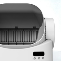 Bac à litière pour chat à nettoyage automatique semi-ouvert, contrôle intelligent par application WiFi pour chats d'intérieur