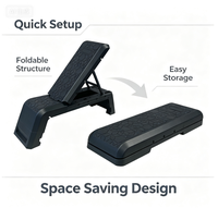 Banco de Pesas Ajustable y Plegable Unisex para Fitness, Plataforma de Entrenamiento Multiusos Inclinable de Plástico para Ejercicios en Casa de Cuerpo Completo
