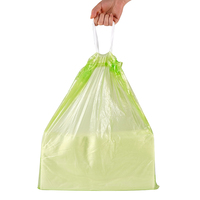 Taille personnalisée pour la maison cuisine bureau utiliser sac à ordures en plastique sur rouleau sac poubelle jetable sacs poubelle à cordon