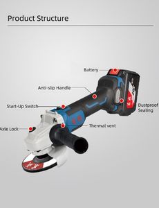 <span class=keywords><strong>Amoladora</strong></span> angular recargable sin escobillas <span class=keywords><strong>Dongcheng</strong></span>, <span class=keywords><strong>amoladora</strong></span> manual multifuncional para cortar y pulir con batería de litio - Product Image 4