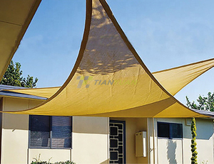 Voiles d'ombrage triangulaires extérieures produites en usine Anti-ultraviolet <span class=keywords><strong>balcon</strong></span> auvent tissé HDPE tissu maille accessoire de meubles - Product Image 1