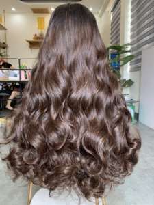 Cheveux remy vierges les plus populaires meilleure vente de beaux paquets ondulés vietnames avec dentelle frontale - Product Image 2