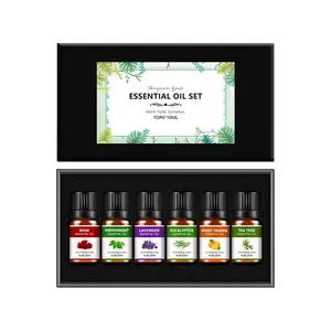 100% Diffusor Ätherische Öle von PURE AROMA Therapeutic Grade Oils Kit- Top 6 Aroma therapie öle Geschenkset