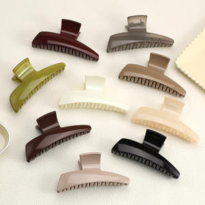 Pinces à cheveux triangulaires en plastique géométriques, pinces requin, pinces à cheveux en gelée pour femmes et filles, usage quotidien - Product Image 1