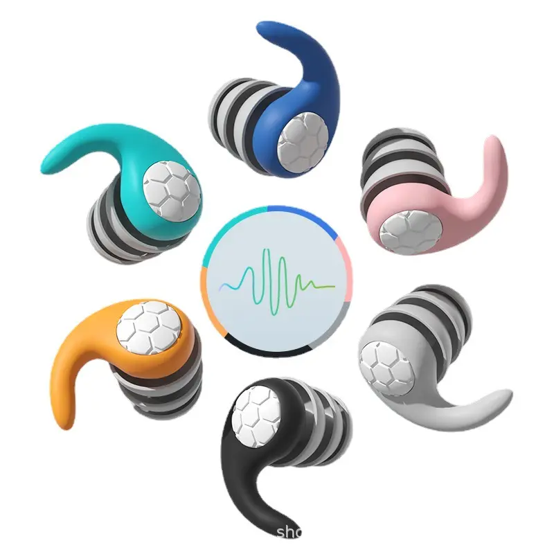 Sarung earplug lembut akustik, Pelindung pendengaran telinga, silikon tidak berisik, pengurang kebisingan, tidur, berenang