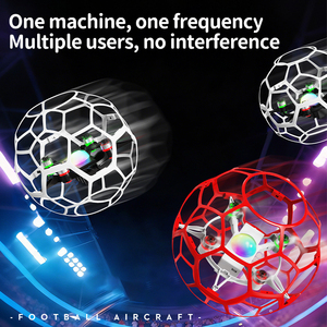 Drone de football sans balais SJY-L6, quadricoptère RC anti-chute avec cage de protection, retournements 3D, maintien d'altitude, 11 min d'autonomie de vol, jouet RC, cadeau - Product Image 4
