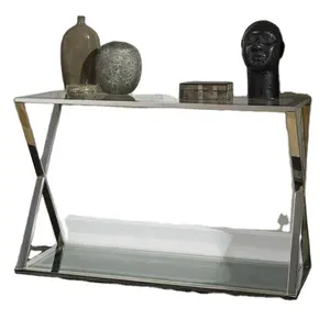 DN04 Meja Konsol Kaca Antik dengan Cermin