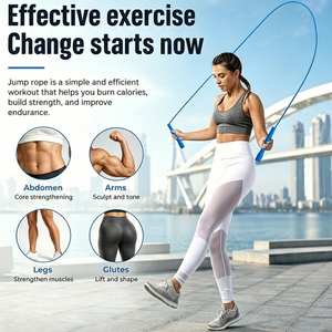 <span class=keywords><strong>Cuerda</strong></span> <span class=keywords><strong>de</strong></span> Saltar <span class=keywords><strong>de</strong></span> Velocidad con Mango Extra Largo <span class=keywords><strong>de</strong></span> 2 cm, Certificación CE, PVC <span class=keywords><strong>de</strong></span> 3 mm, Ajustable para Fitness y Cardio, Precio al por Mayor para Proveedores OEM - Product Image 4