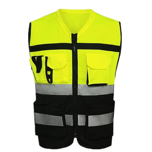 Gilet de sécurité réfléchissant en polyester respirant personnalisable Caractéristiques réglables Vêtements imperméables <span class=keywords><strong>pour</strong></span> une utilisation de sécurité dans la construction - Product Image 1
