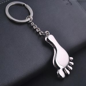 Tùy Chỉnh Sáng Tạo Dễ Thương Chân Hình Dạng Kim Loại Keychain Phong Cách Đồng Xu Chủ <span class=keywords><strong>Keyring</strong></span> - Product Image 2