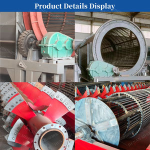 Machine de sérigraphie rotative industrielle, tambour filtrant à mailles fines soudées résistant à la corrosion, <span class=keywords><strong>filtre</strong></span> à tambour à fil en coin - Product Image 5