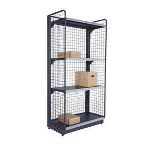Étagère de vente au détail personnalisée en fer et acier massif OEM/ODM 30X60 1310H 350D 900W Présentoir simple face gondole d'épicerie légère - Product Image 3