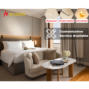 Juego de Muebles de Dormitorio de Hotel de Lujo de 5 Estrellas, <span class=keywords><strong>Madera</strong></span> Sólida Ecológica, Paquete Completo de Muebles de Hotel, Uso Comercial Moderno - Product Image 1