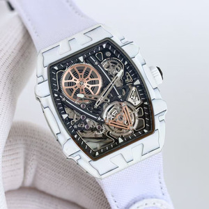Montre mécanique automatique squelette de luxe pour homme, étanche, tourbillon, blanche, en forme de barre, 2026 - Product Image 3