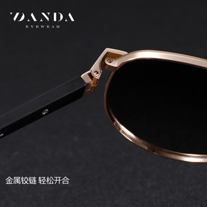 Vanda Gafas de sol polarizadas para hombre S15105 UV400, montura metálica rectangular, gafas de conducción antideslumbrantes - Product Image 2