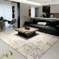Luxuriöser Handgewebter Wollteppich, Dicker und Raffinierter Hochwertiger Wohnzimmerteppich mit Gestreiftem Geometrischem Muster für den Heimgebrauch, China