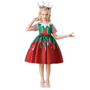 MQATZ Costume da Bambina per Halloween e Carnevale, Ispirato a Film e Serie <span class=keywords><strong>TV</strong></span>, Abito Rosso in Poliestere per Capodanno - Product Image 1