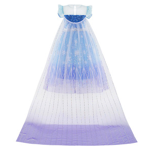 Nuovo arrivo Ice Queen Kids Party Dresses principessa festa di Halloween vestito da principessa con mantello - Product Image 2