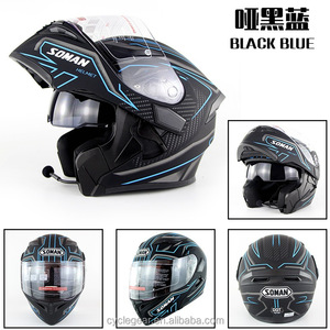 <span class=keywords><strong>Casque</strong></span> de moto intelligent avec écouteurs Bluetooth intégrés ABS Soman 955-BT Fermeture rapide Capacetes État neuf - Product Image 4