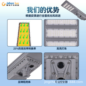 Nueva Farola Solar Integrada de Aluminio Fundido a Presión 2025, Iluminación LED para Carreteras y Construcción, Venta Caliente Transfronteriza - Product Image 2