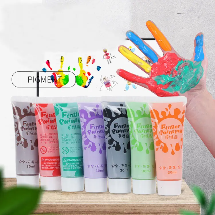 Bview Art Hot Selling Non Toxic Washable Finger Paints For Baby Hand Painting DIY Crafts