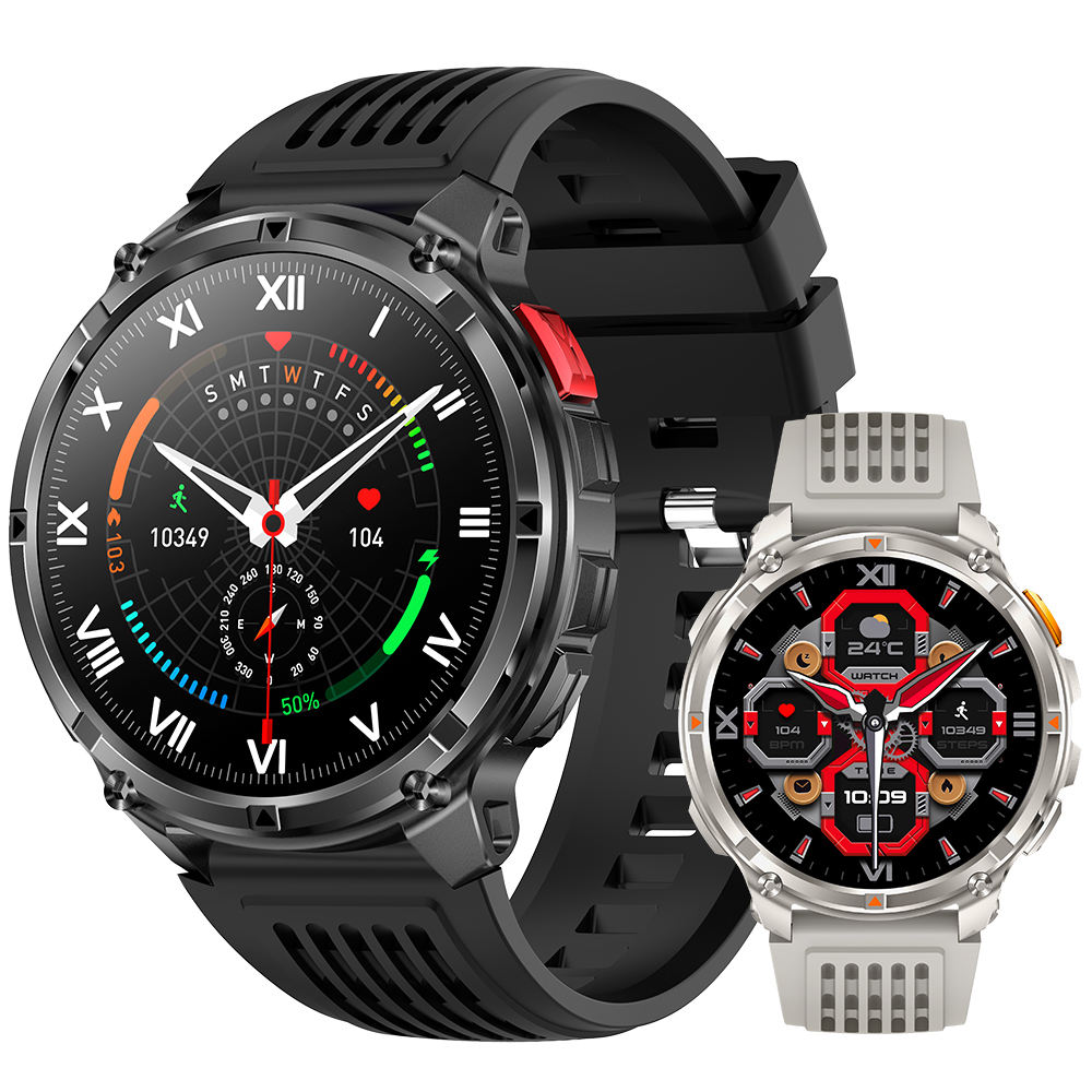 2026  HT33 Outdoor Sport Smart Watch IP68 Heart Rate Health Monitor Long Battery Life Compass Flashlight Smart Bracelet