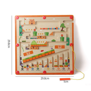 Jouets Montessori Maison Champignon Labyrinthe Jeu de Perles à Compter Plateau en Bois Jouets Éducatifs pour Enfants Jouet d'Enseignement des Mathématiques - Product Image 1