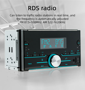 Bqcc 2DIN phổ 12V đài phát thanh xe hơi ai ứng dụng bằng giọng nói xác định vị trí Stereo Đèn biến FM Receiver Aux-in USB BT MP3 Máy nghe nhạc khuếch đại - Product Image 3