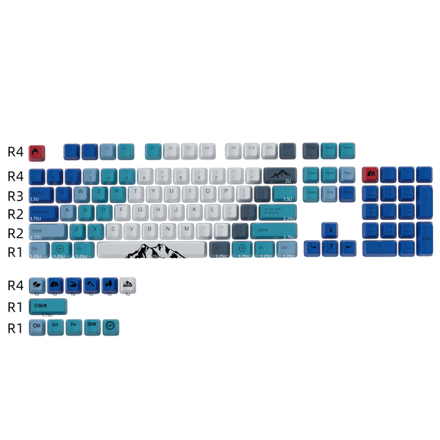 HZGAMER 116keys Mechanical Keyboard Buttons Keycap Replace Keycap for Birthday Gift, Mechanical Keyboard PBT Keycaps