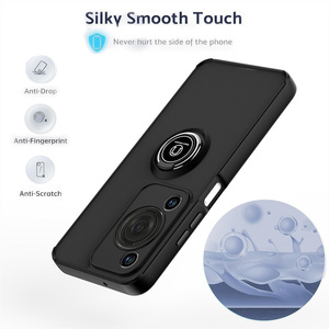 Per <span class=keywords><strong>Huawei</strong></span> Pura 70 Pro / 70 Pro + / P60 P40 P30 <span class=keywords><strong>P20</strong></span> Pro <span class=keywords><strong>Lite</strong></span> / Nova 3e <span class=keywords><strong>Cover</strong></span> opaca antiurto custodia posteriore ibrida con anello - Product Image 4