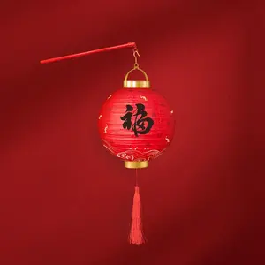 مصباح ورقي ديكورات احتفالات باللون الأحمر مصنع بالجملة رخيصة السنة الجديدة الصينية إكسسوارات المنزل السنة الجديدة الفيتنامية 