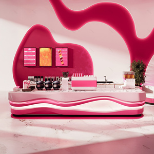 Vetrina Espositiva per Dessert in Vetro Personalizzata con Bancone, Set di Design per Negozio di Bubble Tea, Soluzione Completa per Interni di Pasticcerie - Product Image 2