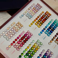 EliNail – Lot de 72 vernis gel magnétiques effet œil de chat, couleurs opales et diamants broyés, paillettes scintillantes pour salon de manucure