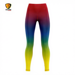 Leggings de sport pour femme, confortables, personnalisables, durables, sans couture, côtelés, respirants, avec effet scrunch et sublimation - Product Image 1
