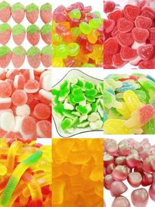 Gula bersertifikasi HALAL lembut Chewy Gummy bentuk bermacam-macam bentuk buah rasa asam dilapisi minyak manis kustom - Product Image 4