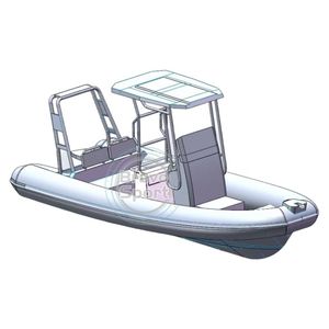 Bateau pneumatique de luxe de 19 pieds, coque en aluminium, Hypalon/Orca/PVC, avec pont solaire - Product Image 1