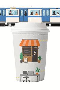 Manchons isolants en néoprène personnalisés pour canettes de café glacé, supports de boissons pour café, lait, eau, boissons froides et chaudes - Product Image 2