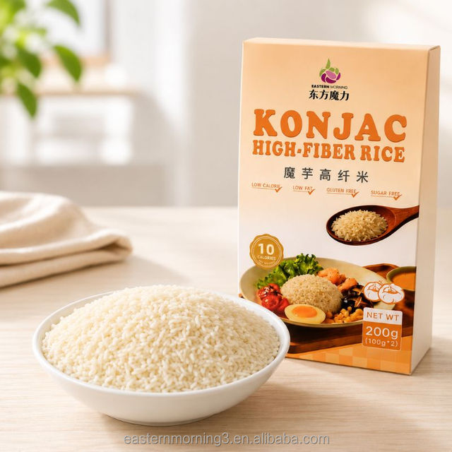 Hi Fiber Low Carbs Meal Replacement Granulated Konjac Rice Low Calories Shirataki Nutritional Rice