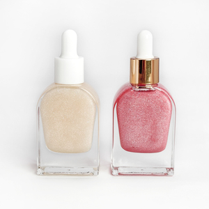 MLM customizable 30ml Square Dropper Shimmer Body Oil Cruelty Free Fine Glitter Whitening Nourishing Body Care organic body oil - Product Image 5