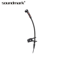 Micrófono de Condensador Cardioide con Cable Soundmark CX-500, Tamaño Pequeño, Conector XLR, Control de Volumen, Batería AA, Cable de Datos, 50-18kHz