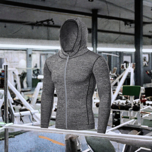Sweat-shirt personnalisé OEM ODM à manches régulières, imprimé, pour l'hiver, la mode, la gym, la course en extérieur, manteau, sweats à capuche sportifs pour hommes, vêtements de fitness et de yoga - Product Image 3
