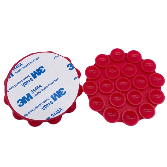 Round Silicone Mobile Cell Phone Suction Cup Pads Mount Suction Cup Phone Holder With Adhesive