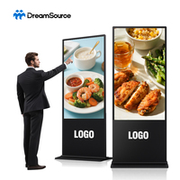 DreamSource 43 55 65 75 Inch Indoor Android LCD Advertising Player 4K Layar Sentuh Digital Signage untuk Pusat Perbelanjaan