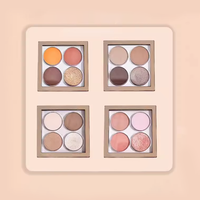 Kundenspezifische OEM ODM Luxus 4-Farben Lidschatten-Palette Matt Schimmer Hochpigmentiert Langanhaltend Augen-Make-up Private Label Fabrik