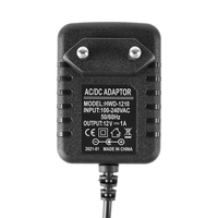 Adaptateur secteur 12V 1A, prise AC/DC 12W, certifié ROHS, matériau ABS, multi-prises, haute efficacité, éclairage LED