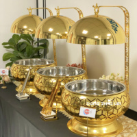 Réchauds de buffet de luxe 9L pour banquets de mariage, traiteur, hôtels et événements, avec combustible pour réchauds